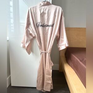 Bridesmaid Silk Dressing Robe - XS